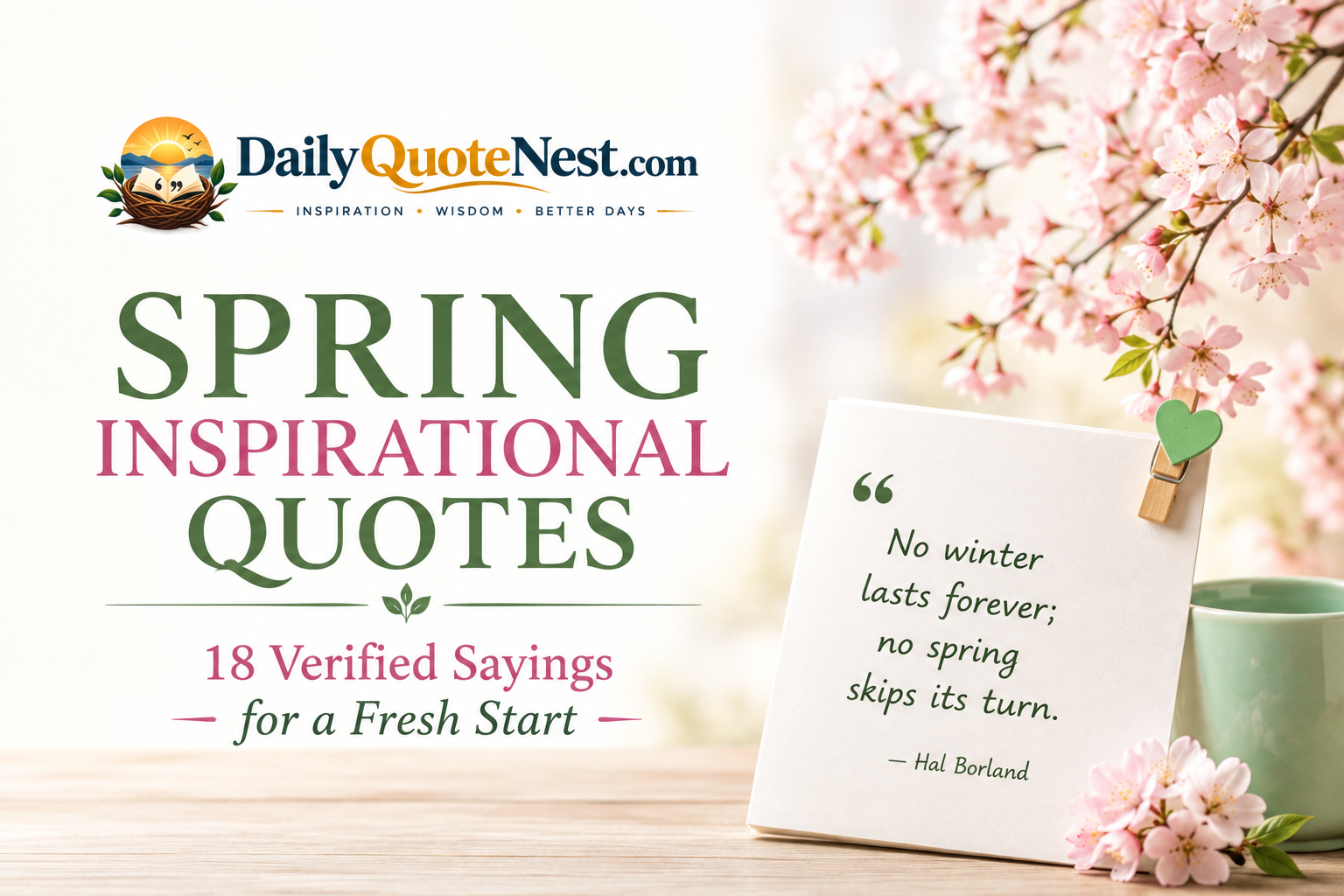 Spring Inspirational Quotes: 18 Verified Sayings for a Fresh Start